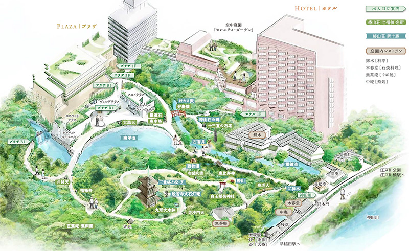椿山荘案内図
