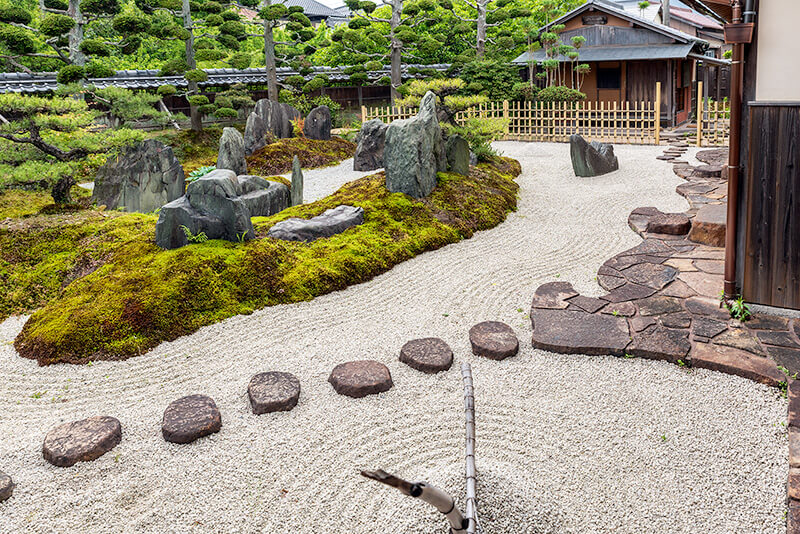 心字型の苔地割