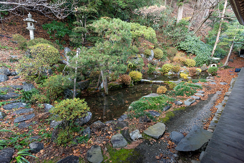 横長の池泉