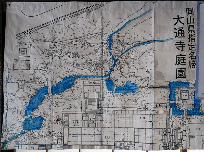 大通寺庭園の案内図