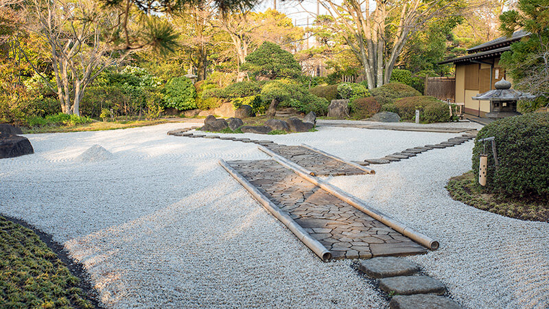 源心庵の裏手にある枯山水。