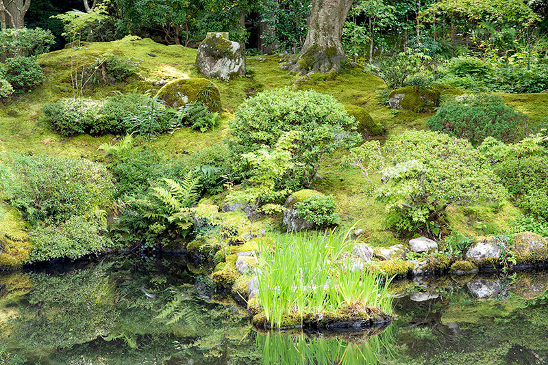 遠山を抽象的に表現した遠山石