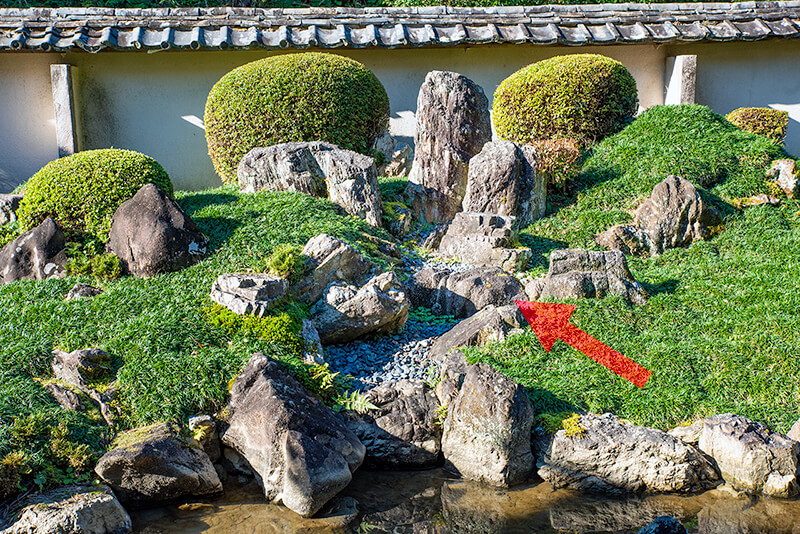 冨賀寺　枯滝石組