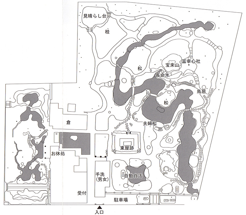 御苦楽園の案内図