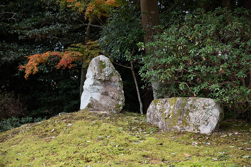 蓬莱石とみられる立石