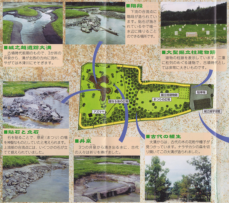 城之越遺跡の案内図