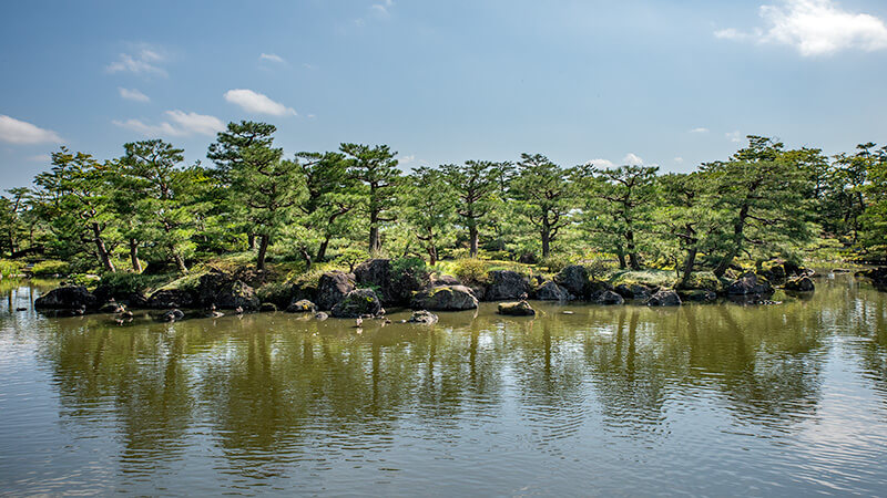 横長な中島
