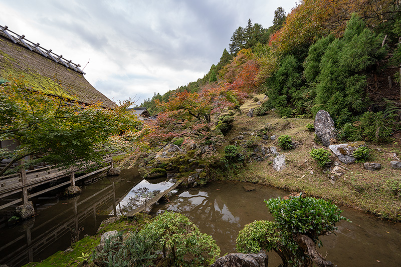 開山堂「怡雲庵（いうんあん）」から池泉西部を望む