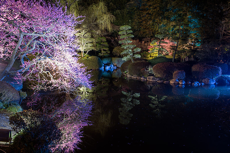 吐玉泉下広場の池泉庭園
