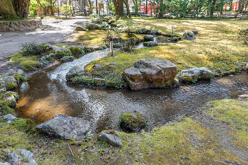 曲水の宴を執り行った庭