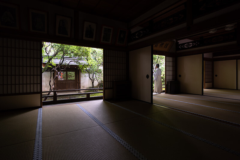 「稲妻形　遣水の庭」額縁庭園