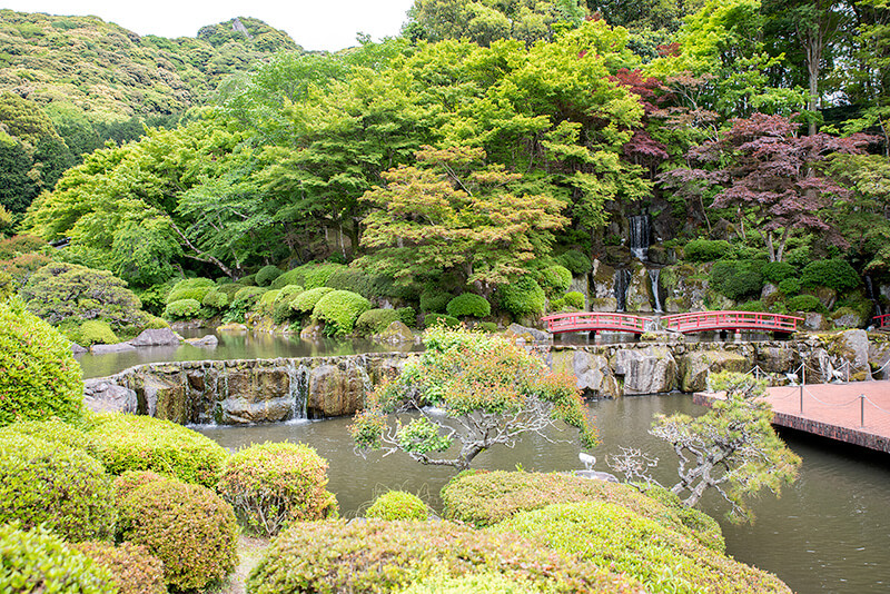 二段の池泉構成
