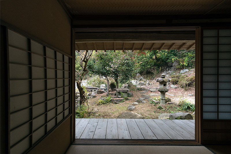 茶室から額縁庭園