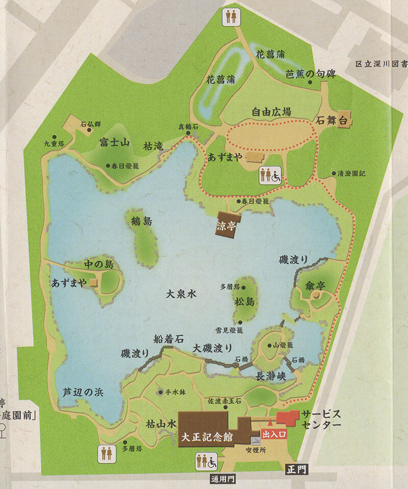 清澄庭園の案内図