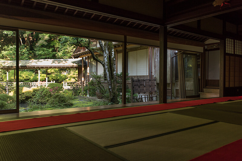 額縁庭園を眺める部屋全景
