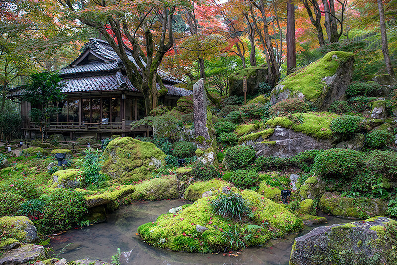 遠州庭園　鶴石組