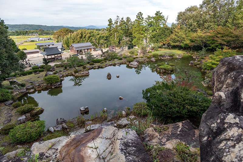 上段の池泉を見下ろす