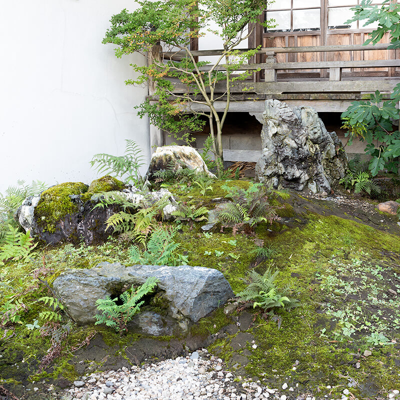 本堂前にも小さな枯山水