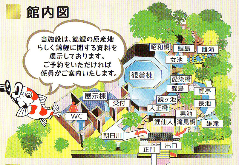錦鯉の里　案内図（パンフレットより引用）