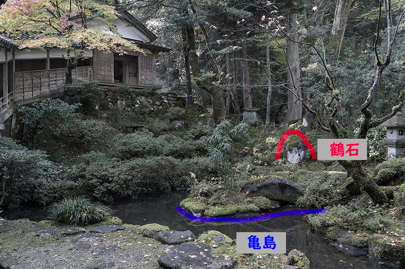 来迎寺庭園を図解