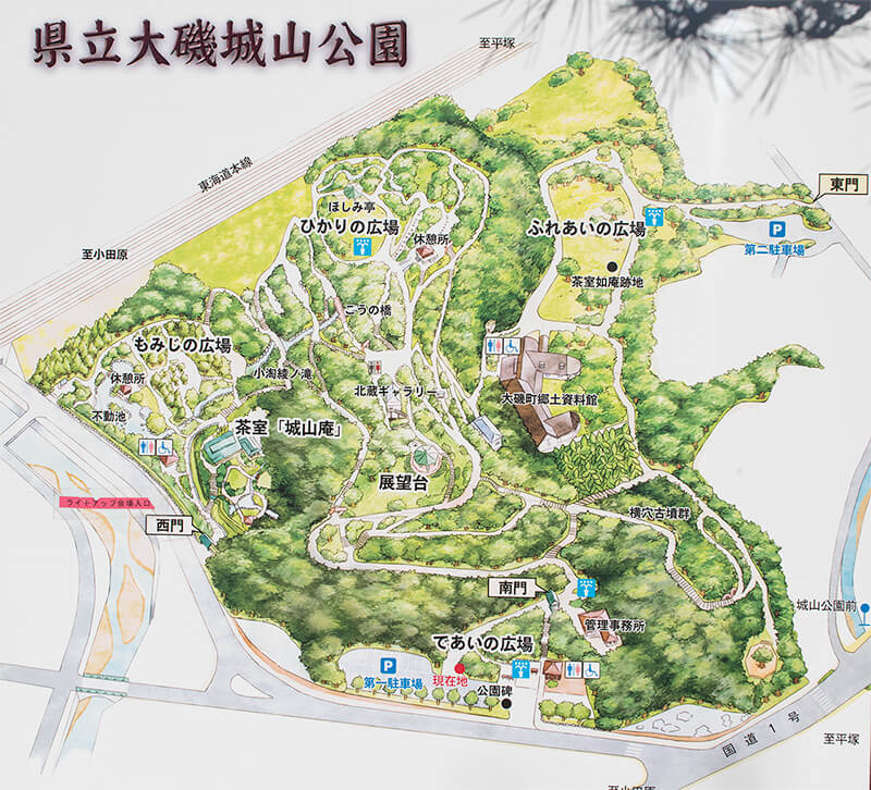 大磯城山公園の案内図