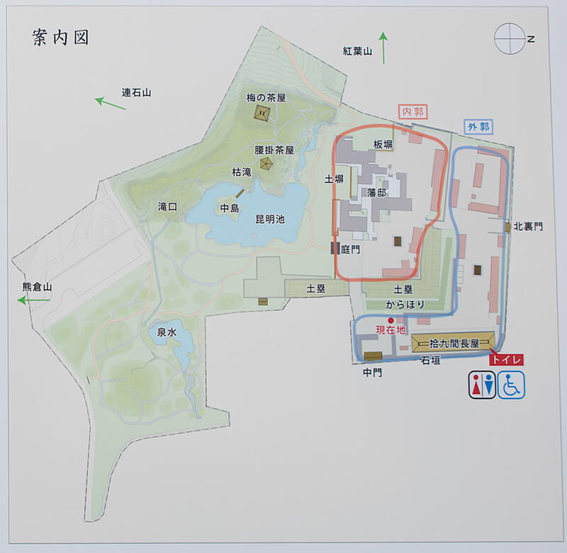 楽山園の案内図