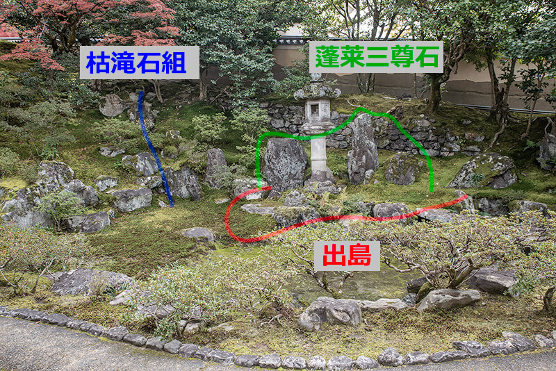 霊鑑寺門跡庭園　図解