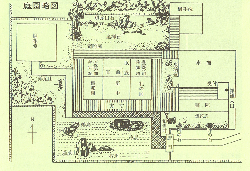 龍源院の案内図