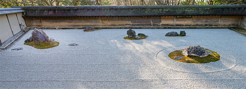 龍安寺の石庭　全景