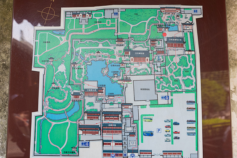 留園の案内図