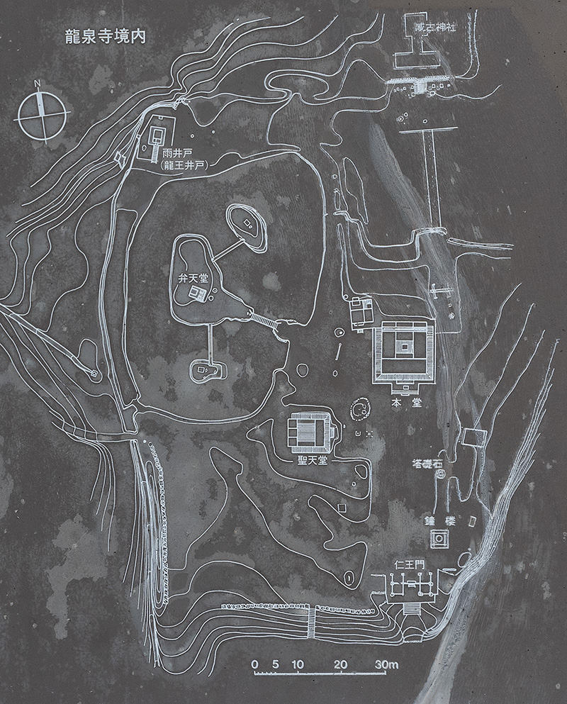 龍泉寺庭園の案内図