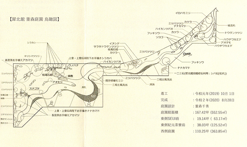 長野ホテル犀北館 重森庭園　鳥瞰図