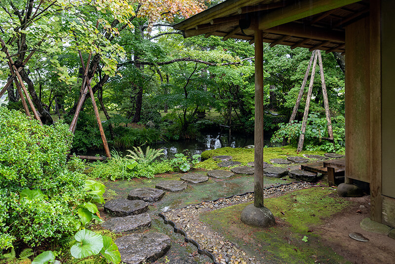 露地ではなく池泉庭園の一部