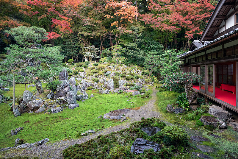 庭園東部の築山