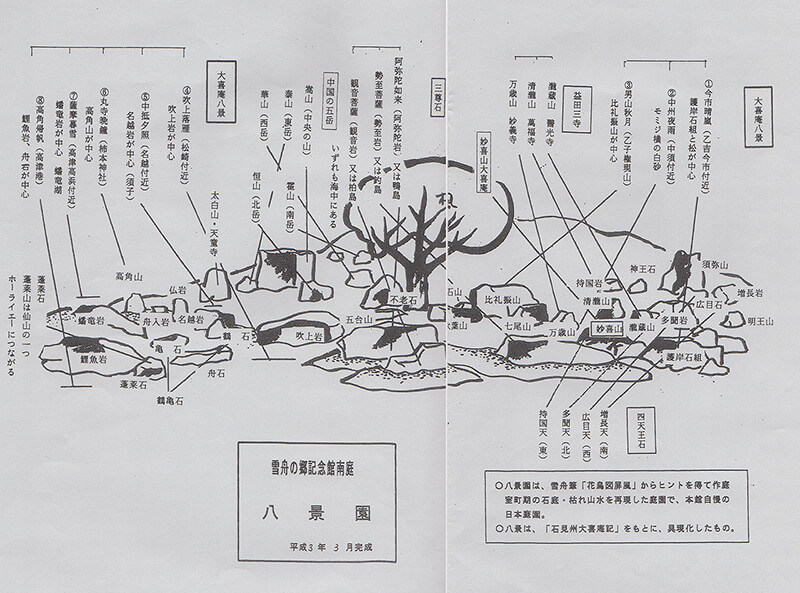 八景園の案内図
