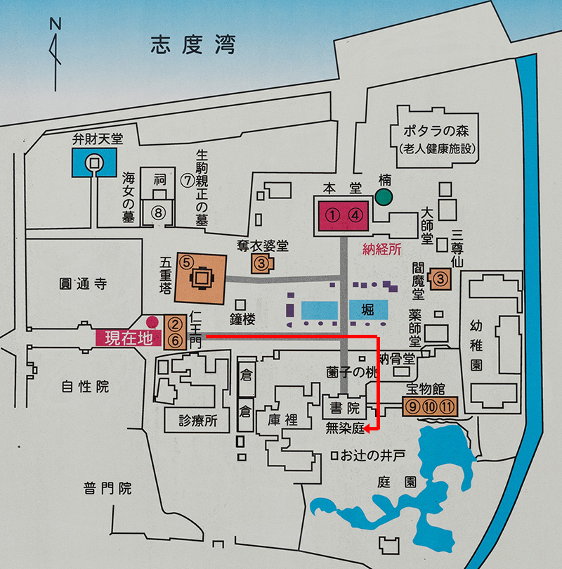 志度寺の案内図