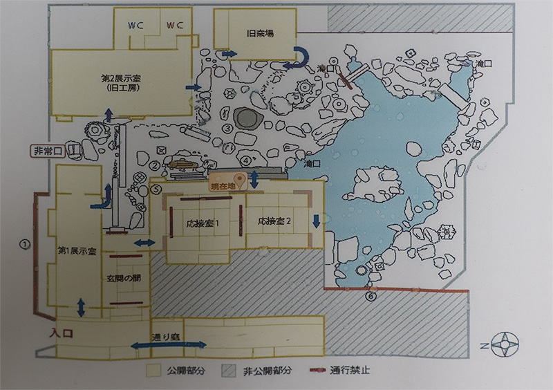 並河靖之七宝記念館　並河家庭園　案内図