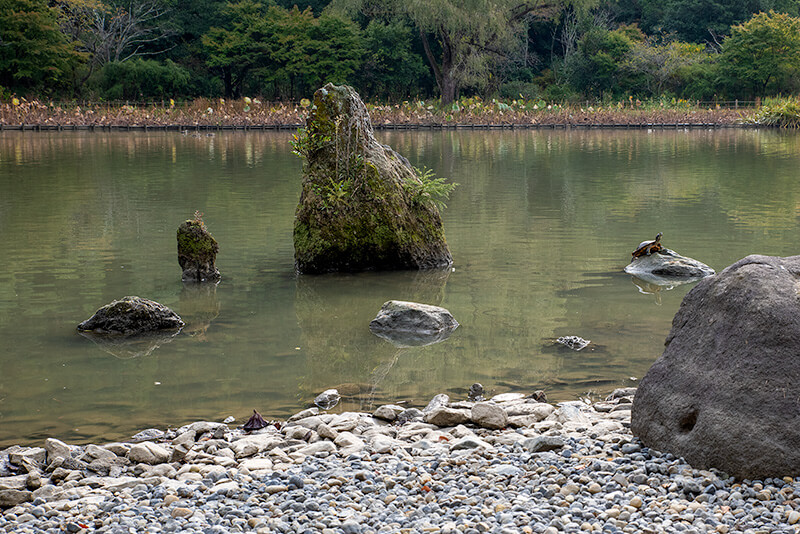 岬の先には力強い立石による岩島