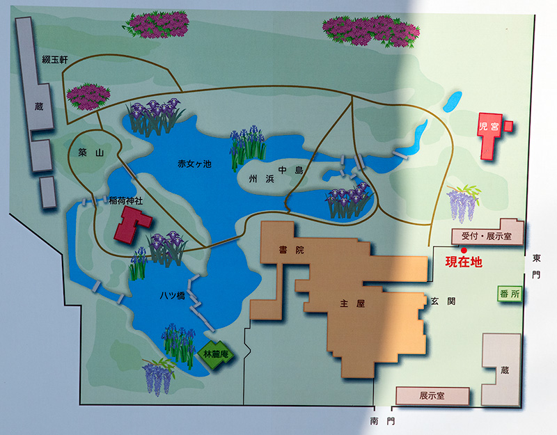 松浜軒の案内図