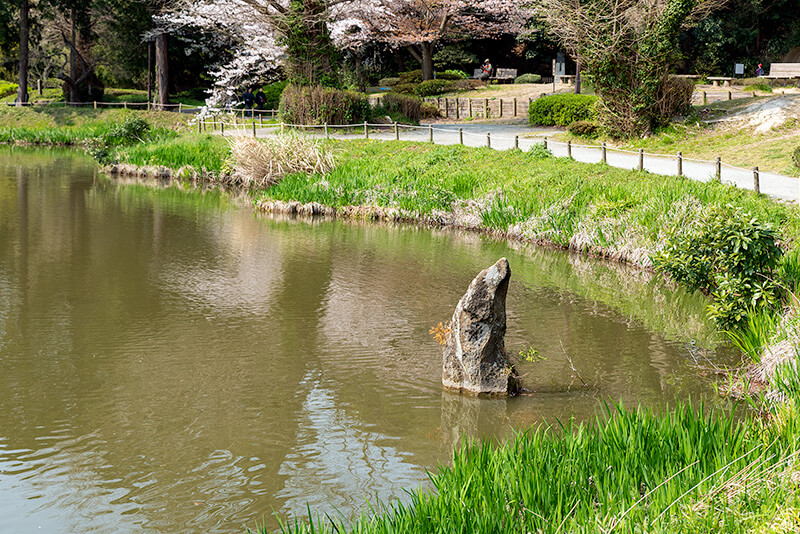 阿字ヶ池の岩島（美女石）