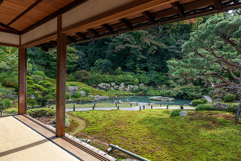 華頂殿から額縁庭園