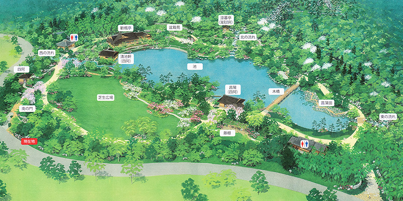 日本庭園の案内図