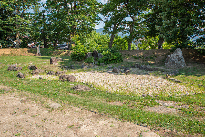 庭園跡の全景