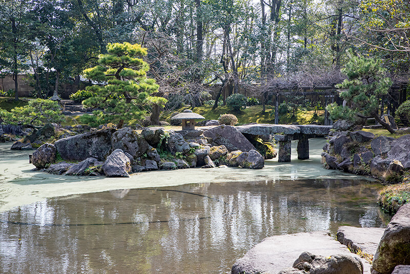 中島は亀の姿を象った岩