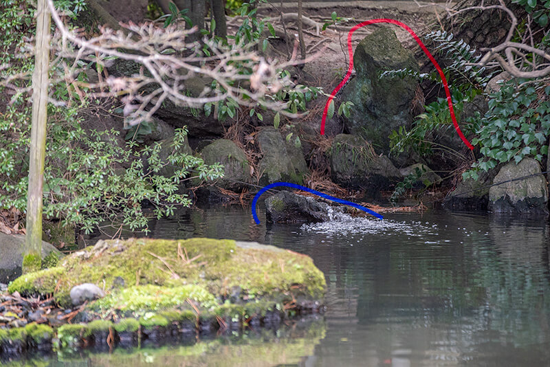 水分石と滝石