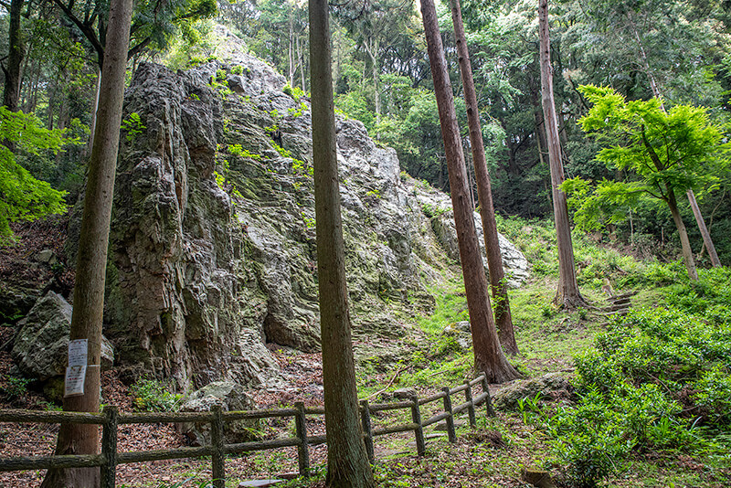 目を見張るよう様な岩山