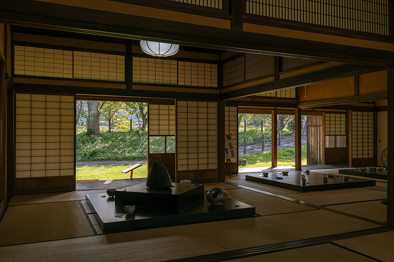 萩焼が展示