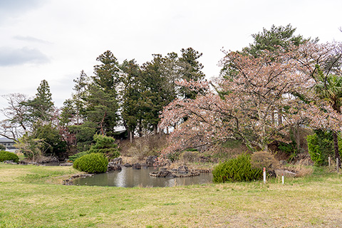 梁川城跡 心字の池