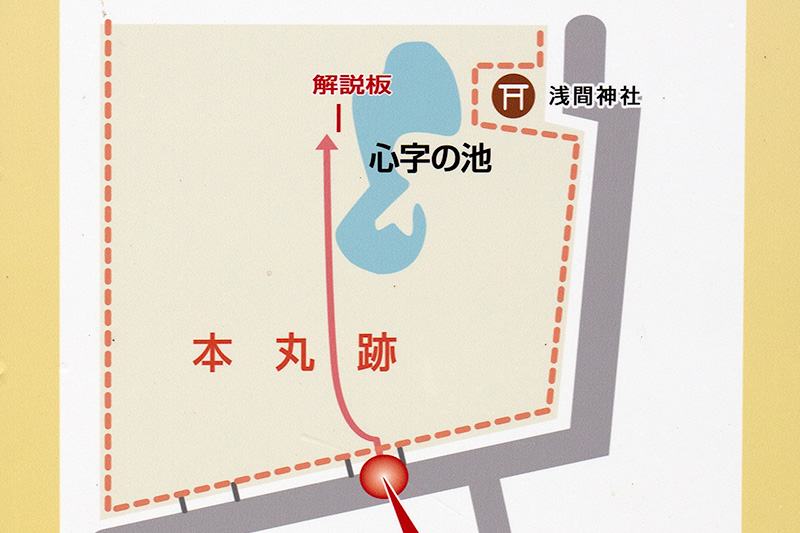 梁川城跡 案内図