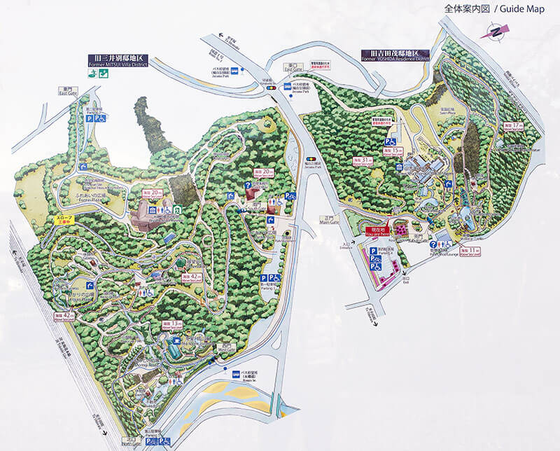 大磯城山公園の全体図